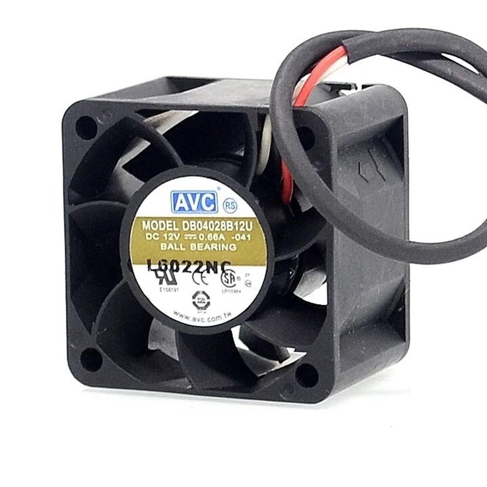 1pcs 4028 40mm Double Ball Bearing Fan DB04028B12U 1U Server Chassis Cooling Fan 12V 0.66A 40 * 40 * 28mm(4 Wire)