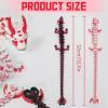 2PCS 3D Printed Dragon with Heart Design - 12.7 Inches Light and Dark Heart Themed Articulating Dragons, Rotating Hearts Tail - Perfect Home Decor or Valentines Christmas Easter Basket Stuffers view 2