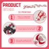 2PCS 3D Printed Dragon with Heart Design - 12.7 Inches Light and Dark Heart Themed Articulating Dragons, Rotating Hearts Tail - Perfect Home Decor or Valentines Christmas Easter Basket Stuffers view 3
