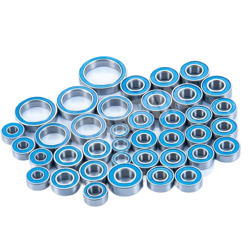 39 Pieces YEAHRUN Wheel Hub Sealed Bearing Compatible with 1/10 RC Crawler Off Road Car Parts Accessories Compatible with TRtage Model
