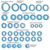 39 Pieces YEAHRUN Wheel Hub Sealed Bearing Compatible with 1/10 RC Crawler Off Road Car Parts Accessories Compatible with TRtage Model view 3