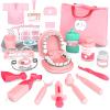 Dentist Play Set for Girls 3-5 - Doctor Kit Toy Gifts for 3 4 Year Old Toddler Girls, Pretend Play Montessori Toys Teeth and Dental Playset Medical Kits for Boys Kids 3 4 5 6 7 8 Pink view 1