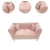 1/6 Scale Dollhouse Sofa, Miniature Sofa with Pillows, Jewelry Box Organizer, Modern Dollhouse Furniture, Artificial House Room Scene Decoration, Furniture Model for 12inch Dolls Accessories view 4