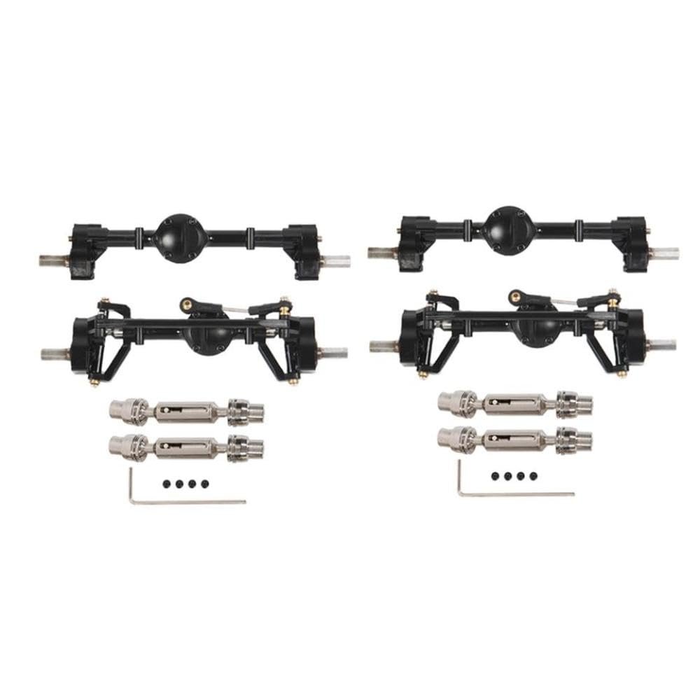 4Pcs A13Q Front Rear Portal Axle Metal Drive Shaft Upgrade Parts Compatible with 1 16 Scale RC Cars Like C14 C24 C24-1 C34 C44 B14 B24 Models