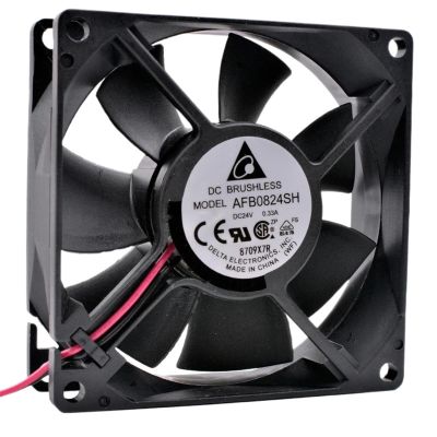 AFB0824SH 8cm 80x80x25mm DC24V 0.33A 2 Lines Double Ball Bearing Large air Volume Inverter Cooling Fan