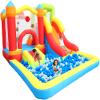 Bounce House with Ball Pit,7-in-1 Inflatable Bouncy Castle with Blower,Climbing Wall,Slide and Basketball Hoop for Backyard,Jump House Playground for Kids Toddlers Ages 3-10 Indoor Outdoor Use view 1