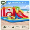 Bounce House with Ball Pit,7-in-1 Inflatable Bouncy Castle with Blower,Climbing Wall,Slide and Basketball Hoop for Backyard,Jump House Playground for Kids Toddlers Ages 3-10 Indoor Outdoor Use view 3