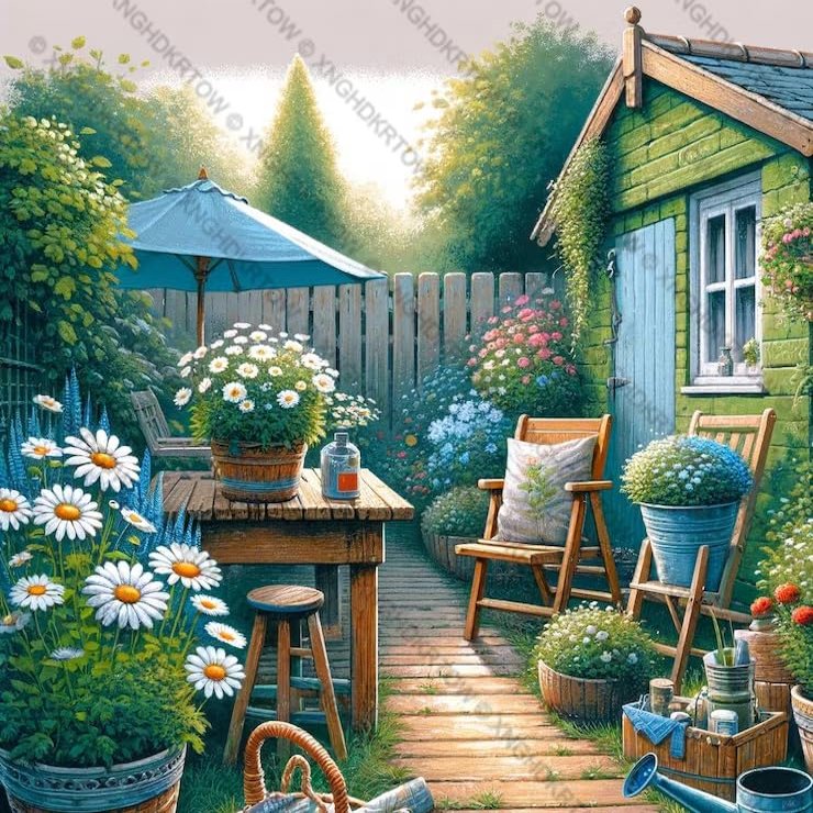1000 Piece Puzzle for Adults Backyard Garden Jigsaw Puzzles 1000 Pieces Challenging Family Activity Great Gift Idea for Family Friends Hard Puzzle