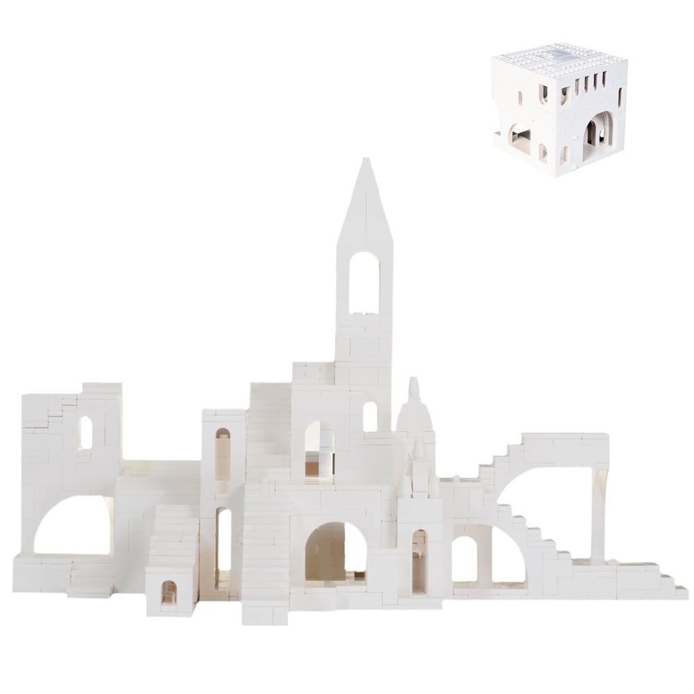 AIYIMUSIDEEN Magic Maze Building BlockWhite Imagination of X2 Castle Building Blocks980PCS Gifts for Adults