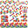 24 Pack Fidget Toys Bulk, Snap and Click Wacky Tracks Fidget Toy, Sensory Puzzles, Rainbow Party Favors, Classroom Rewards, Stocking Stuffers, Stress Relief Treasure Box Prizes for Kid, Teens, Student view 1