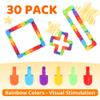 24 Pack Fidget Toys Bulk, Snap and Click Wacky Tracks Fidget Toy, Sensory Puzzles, Rainbow Party Favors, Classroom Rewards, Stocking Stuffers, Stress Relief Treasure Box Prizes for Kid, Teens, Student view 3