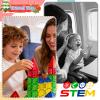 Crenova Magnetic Tiles Mini Travel Toddler Toys, 60PCS Magnetic Building Blocks for Kids Toys & Games, Educational Toy for Preschool Learning Activities for Ages 3+ Boys Girls 2025 for Kid Toy view 3