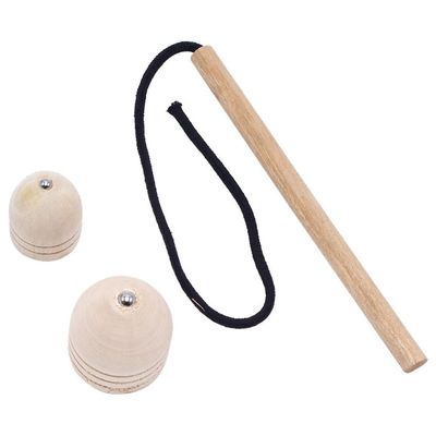 Wooden Spinnings for Kids Wood Trompos Toys Chinese Traditional Wood Spins Tops Toys with Whip