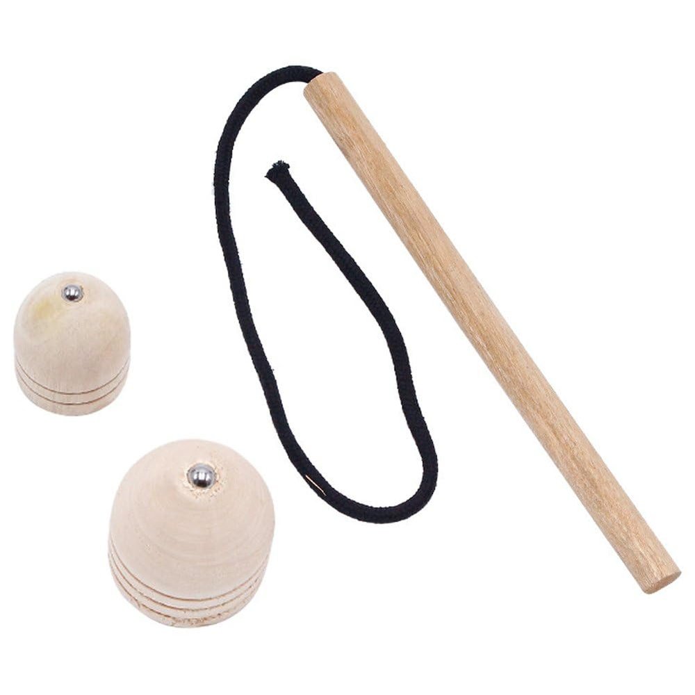 Wooden Spinnings for Kids Wood Trompos Toys Chinese Traditional Wood Spins Tops Toys with Whip