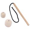 Wooden Spinnings for Kids Wood Trompos Toys Chinese Traditional Wood Spins Tops Toys with Whip view 1