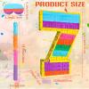 Adecortalk Rainbow Number 7 Pinata Birthday Decorations for Kids, Rainbow Pinata with Bat Stick Blindfold for Boys Girls 7th Birthday Celebrations Baby Shower Party Supplies (16.1x10.6x2.9 Inches) view 3