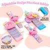 Baby Toys 0-6 Months, Rattle Socks and Wrist Sensory Toys for Infants, Socks and Foot Finder Set with Sound for Babies 6-12 Months, 0-12 Months Newborn Essentials Toy, Baby Girl Shower Gifts - Pink view 2