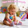 Baby Toys 0-6 Months, Rattle Socks and Wrist Sensory Toys for Infants, Socks and Foot Finder Set with Sound for Babies 6-12 Months, 0-12 Months Newborn Essentials Toy, Baby Girl Shower Gifts - Pink view 4