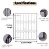Custom Window Security Bars - Anti-Burglar Safety Gates for Kids & Pets, Adjustable 20-70 Inch Height, Lockable Balcony Balustrades, 30x36in (76x91cm) view 4