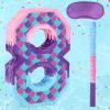Adecortalk Mermaid Number 8 Pinata Birthday Decorations for Kids Mermaid Pinata with Bat Stick Blindfold for Boys Girls 8th Birthday Celebrations Baby Shower Party Supplies (15.35x11.02x2.95 Inches) view 1