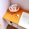 4Pcs Miniature Comb Hair Dryer Mirror Makeup Set, 1:12 Scale Dollhouse Decorations, Hair Dryer Dollhouse Miniature Bathroom Accessory view 2