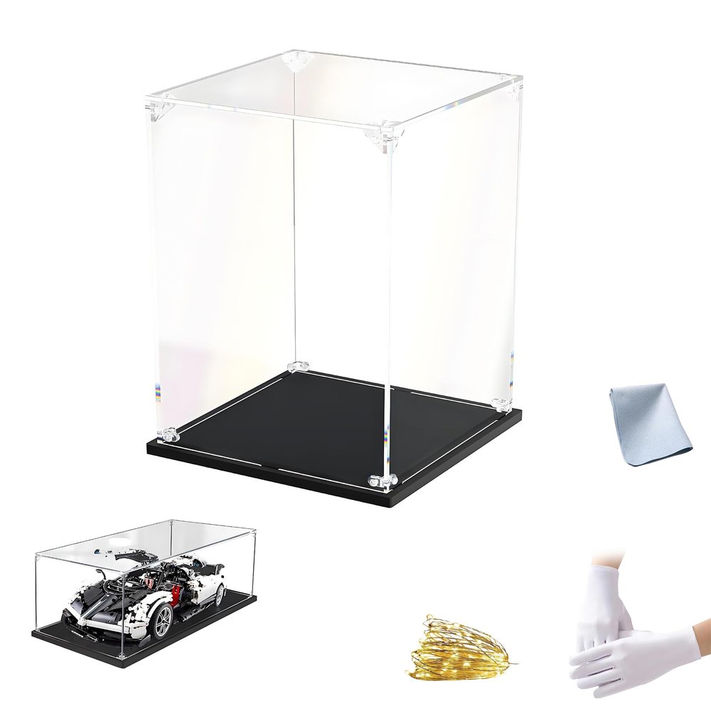 18x24x26in(Length x Width x Height) Clear Acrylic Display Case, Self-Assemble Showcase for Collectibles, Action Figures, Dolls - Alternative Glass Box for Commemorative Gifts