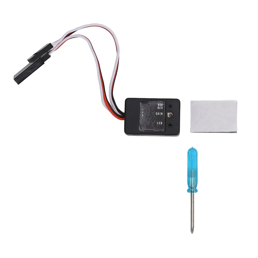 Grcfumo Automatic Stability Control RC Gyro Module, Adjustable Sensitivity RC Car Gyroscope Stabilizer, Updated Part for SCX10