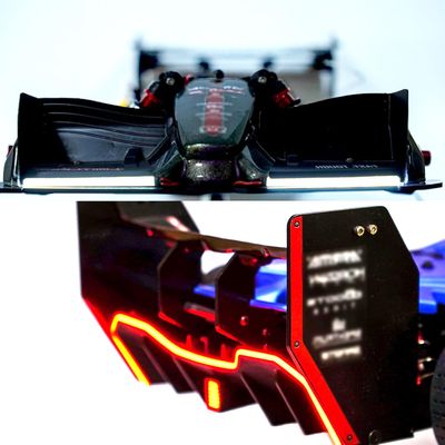 3PCS Nylon 1*Front Light & 2* Rear Light Set for Arrma 6S 1/7 Limitless V2 V1, Front Lamp Upgrade Set,RC Car Taillight LED Durable DIY Lamp Bar for Arrma 6S Upgrade Parts Lighting Accessories
