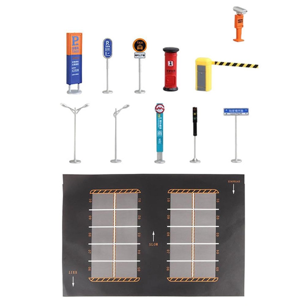 1:64 Underground Garage Play Mat for Diecast Vehicle Collection, Style D