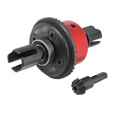 43T Differential Ring Gear & 10T Pinion Gear Upgrade for ARRMA 1/7 Big Rock, Mojave, Fireteam V2 6S BLX & 1/8 Kraton, Outcast, Notorious, Talion 6S BLX/EXB  Replaces ARA310990, ARA310979 (Red)