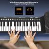 AOWINHIT Portable 49 Keys Electronic Keyboard Rolling Up Piano for Kids Beginners Pink (Black) view 4