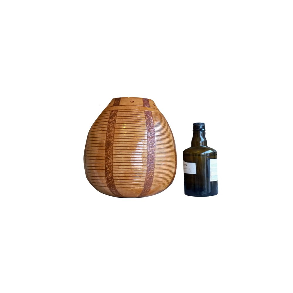 Triple-Notched gourd Giro with Scraper - Hand Percussion Musical Instrument, Peruvian Percussion Guiro, Latin Percussion, Gift for husband