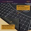 Playzaic Full Size 72" x 35" Neoprene Blackjack Roll-Out Tabletop Mat with Nonslip Rubber Backing - Smooth Surface for 7 Players and Dealer - Includes Shoulder Carrying Bag view 2