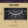 Playzaic Full Size 72" x 35" Neoprene Blackjack Roll-Out Tabletop Mat with Nonslip Rubber Backing - Smooth Surface for 7 Players and Dealer - Includes Shoulder Carrying Bag view 4