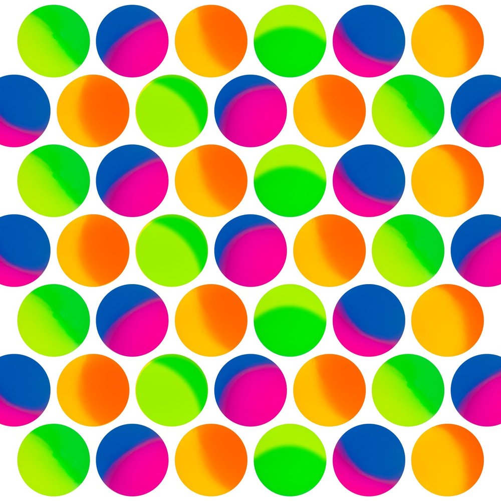 EUOCENK 50PCS 32mm Rubber Bouncy Balls in Bright Colors, Small Bouncing Balls Toys for Party Favors, High Bouncy Ball Bulk for Kids, Classroom Rewards, Birthday Gifts, Goodie Bag, Treasure Box Prizes