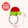 JOYIN 2 Pcs Christmas Elf Hat Headbands, Xmas Elf Furry Hat Headbands with Red & Green Fabric-wrapped, Christmas Headdress for Adults and Children, Parties Role-playing Photo Props view 3