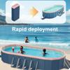 3.0m Dark Blue Oval Inflatable PVC Garden Pool - Outdoor Backyard Family Swimming Pool view 3