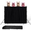 Anicuta Classroom Puppet Stage, 6.6x9.8FT Portable Tripod Puppet Theater Portable Stage for School, Church, Equipped with Two Tripods, Crossbars, Curtains and Carrying BagsDoll not Included view 1