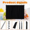Anicuta Classroom Puppet Stage, 6.6x9.8FT Portable Tripod Puppet Theater Portable Stage for School, Church, Equipped with Two Tripods, Crossbars, Curtains and Carrying BagsDoll not Included view 3