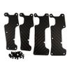 4Pcs Carbon Fiber Front & Rear Swing Arm Dustproof Protection Plates for 1/8 4WD Sledge Monster Truck Upgrade Part, Replace #9633, #9634 view 1