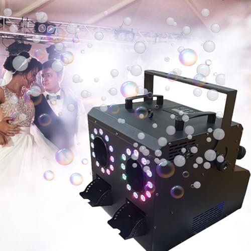 3000W LED Fog Smoke Bubble Machine - 3-in-1 Party Effects, Cold Smoke Generator with Remote DMX Control, Covers 400m in 3 Minutes, Perfect for Events and Celebrations