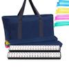 American Mahjong Set, 166 White Tiles with Blue Carrying Bag, Mahjong Tile Set With 4 All-in-One Rack/Pushers, Mahjong Set Complete Western Game, Gift for Mom, Player: Family, Office & Vacation Play view 1