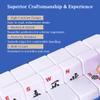 American Mahjong Set, 166 White Tiles with Blue Carrying Bag, Mahjong Tile Set With 4 All-in-One Rack/Pushers, Mahjong Set Complete Western Game, Gift for Mom, Player: Family, Office & Vacation Play view 2