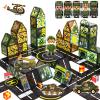 Magnetic Tiles Army Toys with Army Men Military Tank Plane Car, Magnet Tiles for Kids 3-5 4-8,Toy for Boys 4 5 6-8,Magnet Blocks Military Toys Action Figures Soldiers,Gifts for 3-12 Year Old Boys Kids view 1
