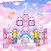 Diamond Magnetic Tiles Unicorns Princess Castle with Magnetic Art Decor Kit, Unicorn Toys for Girl 3 4-6-8, Magnet Tiles for kids 4-8 5 6 7+ Girl Gifts,Magnet Toys Include 5 Dolls,Rainbow,Candy,Decors view 4