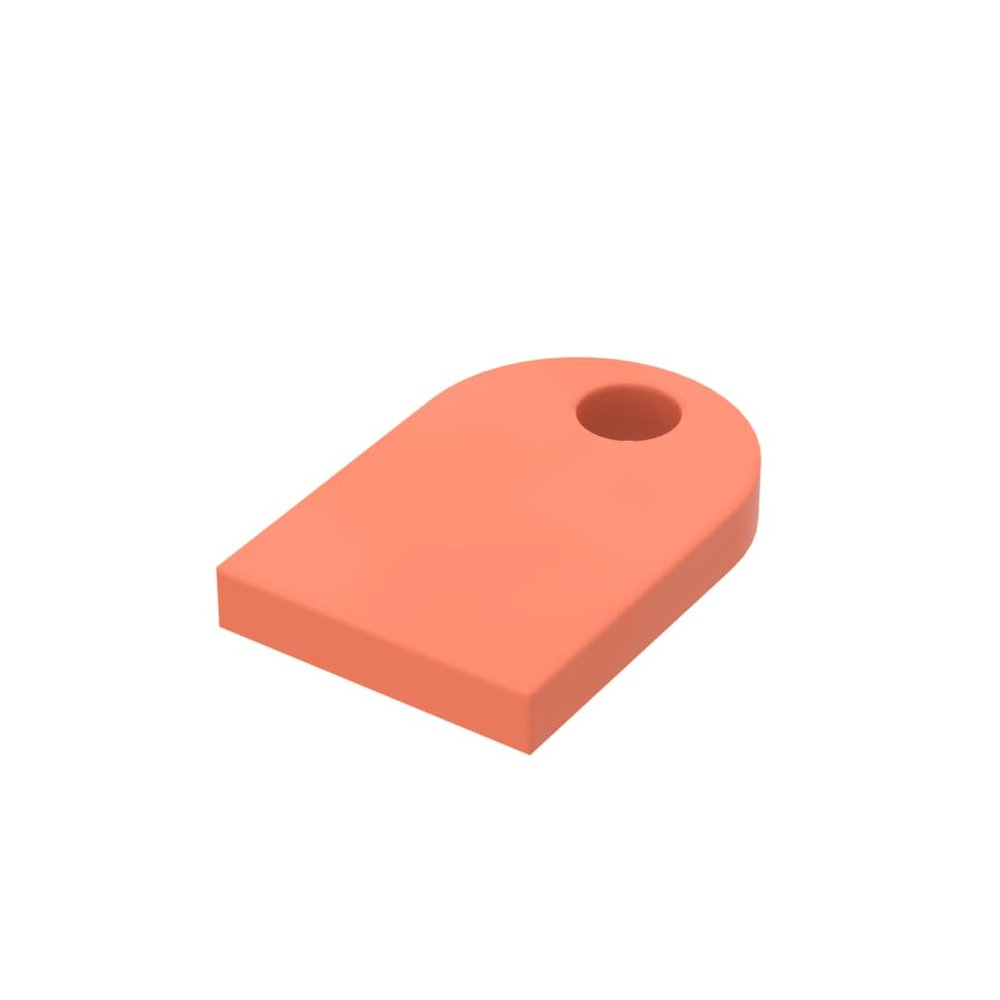 XYEIUGO Gobricks Hinge Plate 3x2 Light Panel with Hole, Neon Orange, 10 pcs