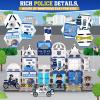 60PCS Police Station Magnetic Tiles Set with 6 Magnetic Dolls,Magnet Tiles Building Blocks for kids,Toy for Boys 3-5 4-8-12 Gifts,STEM City Police Toys Include Policeman,Puppy,Criminal,Vehicles,Prison view 3