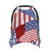 American Flag Geometri Baby Car Seat Cover & Nursing Cover - Breathable Stretch Multi-Use Cover for Breastfeeding, Stroller Sunshade & Infant Carrier view 2