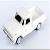 1/24 Scale 1969 F-100 Pickup Truck Diecast Model Car, Motormax 79315 White view 4