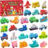 Advent Calendar 2025 Children, Wooden Alphabet Transport Puzzles for Toddlers, 52 ABC Letter Matching Game, 24 Days Christmas Countdown with Wooden Transport Puzzles Educational Toy for Boys, Girls view 1